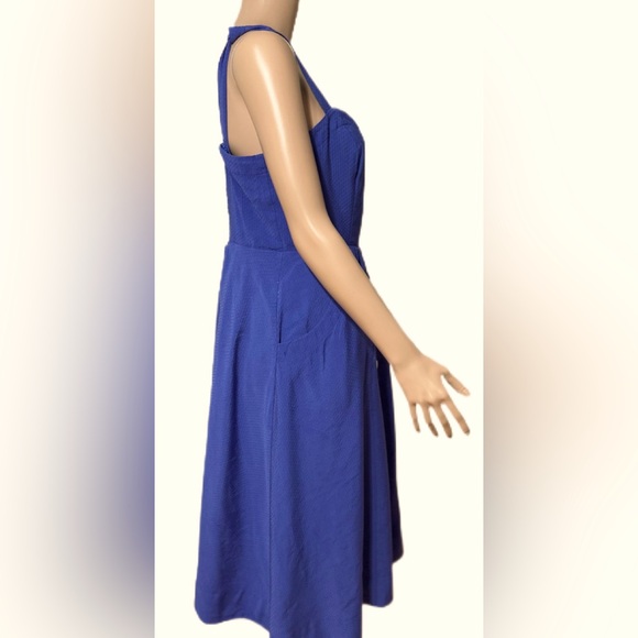 Anthropologie Maeve Blue Midi Dress - Picture 4 of 10